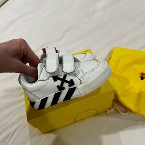 Kids White and Black Sneakers